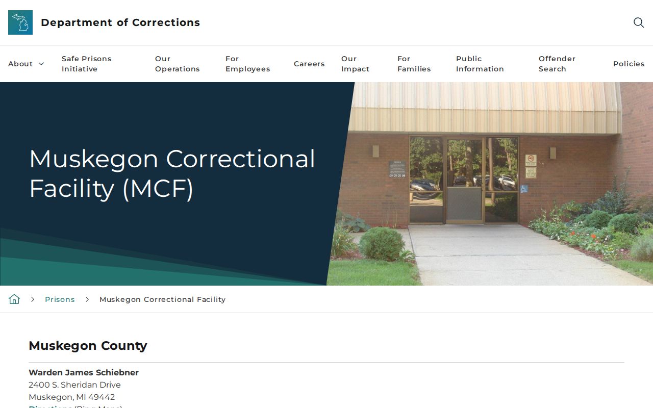 Muskegon Correctional Facility offender release search source